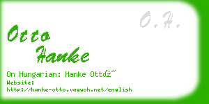 otto hanke business card